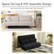 Adjustable Floor Sofa Bed Foldable Corduroy Steel Frame 330 Lbs